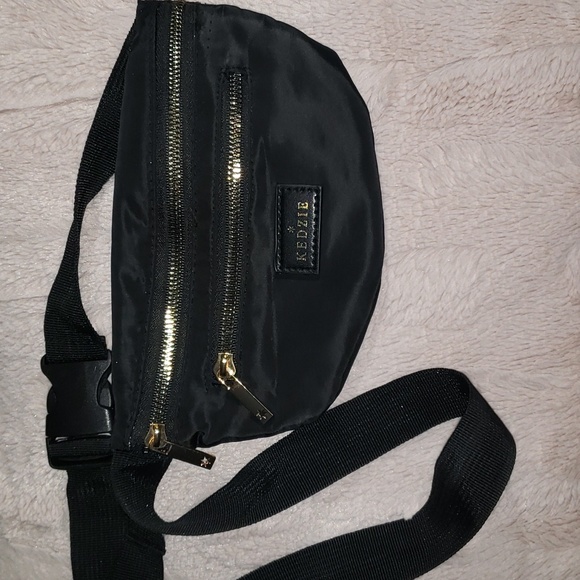 kedzie Handbags - Kedzie Black Nylon Waist Bag/ Fanny Pack- Used Once